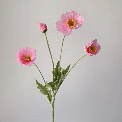 Silk Poppy Flowers for Decor