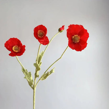 Silk Poppy Flowers for Decor