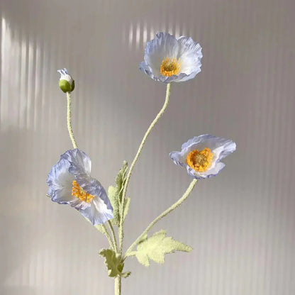 Silk Poppy Flowers for Decor