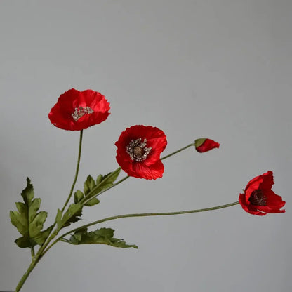 Silk Poppy Flowers for Decor