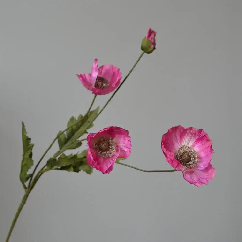 Silk Poppy Flowers for Decor