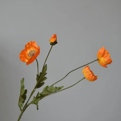 Silk Poppy Flowers for Decor