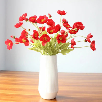 Silk Poppy Flowers for Decor