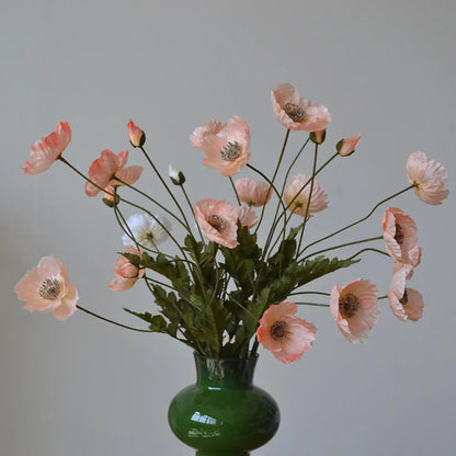 Silk Poppy Flowers for Decor