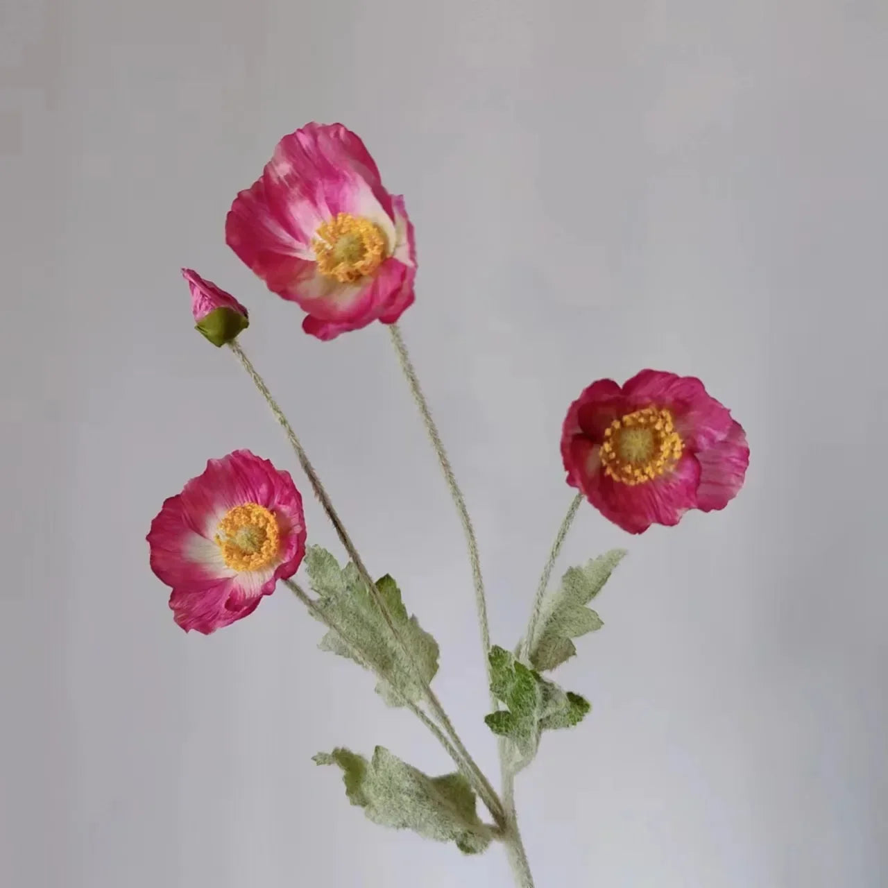 Silk Poppy Flowers for Decor