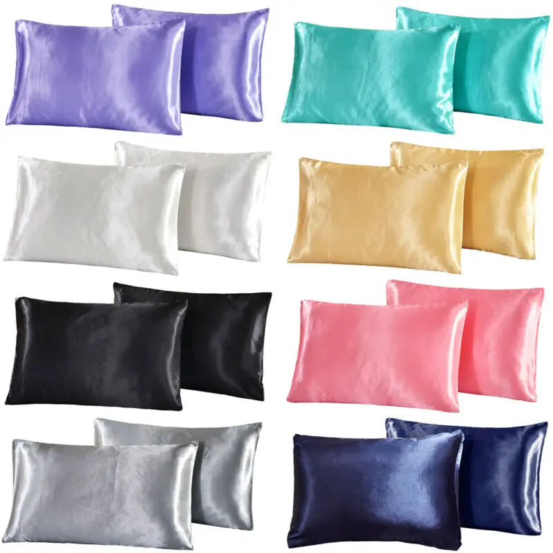 Silk Satin Pillowcases Set - 20x30 Inches