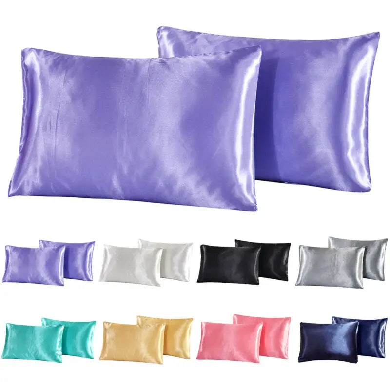 Silk Satin Pillowcases Set - 20x30 Inches