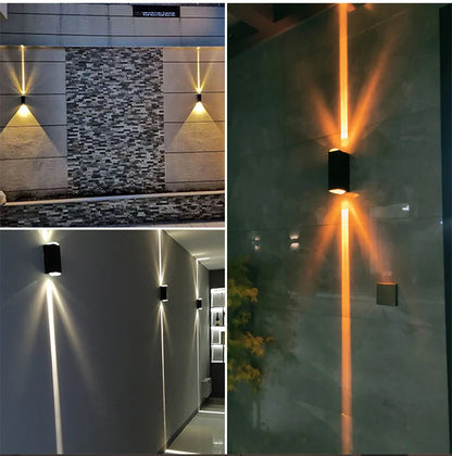 Silver Aluminum Waterproof Outdoor Wall Light