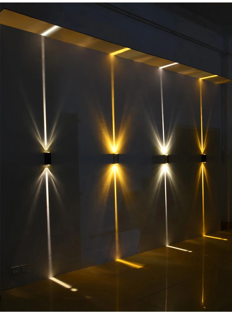 Silver Aluminum Waterproof Outdoor Wall Light