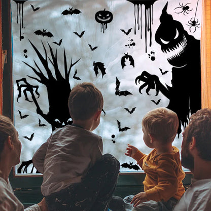 Skeleton Hand Pumpkin Wall Sticker