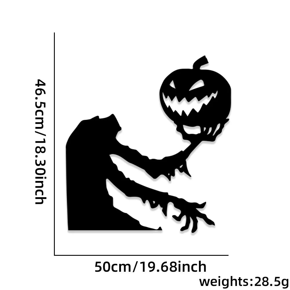 Skeleton Hand Pumpkin Wall Sticker