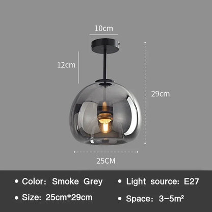 Sleek Glass LED Ceiling Light