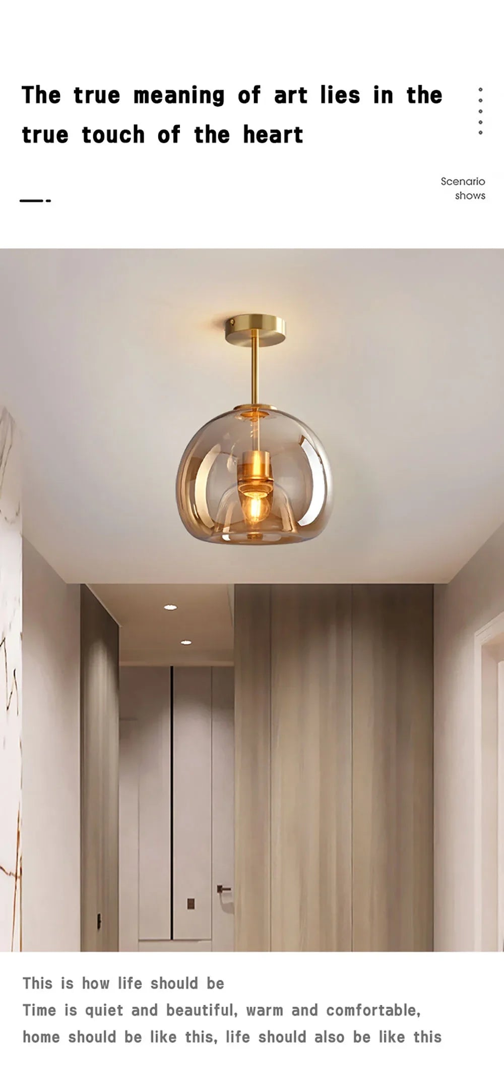 Sleek Glass LED Ceiling Light