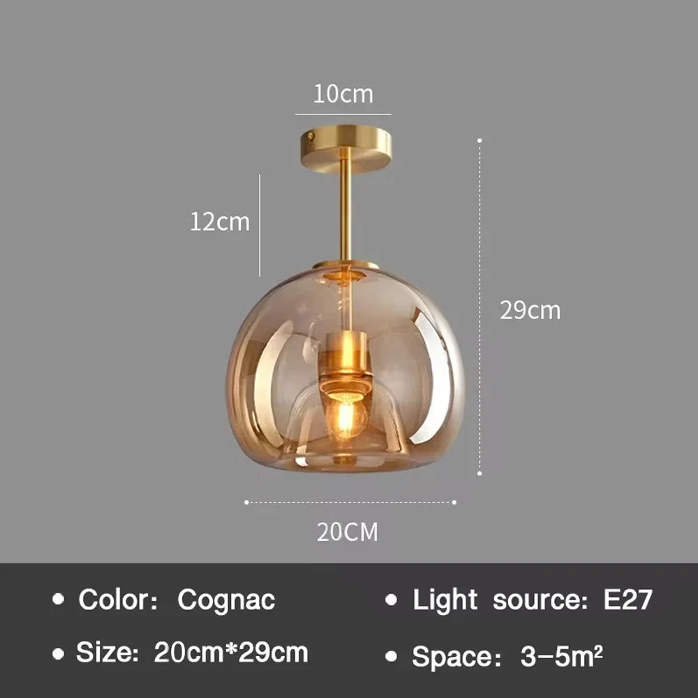 Sleek Glass LED Ceiling Light