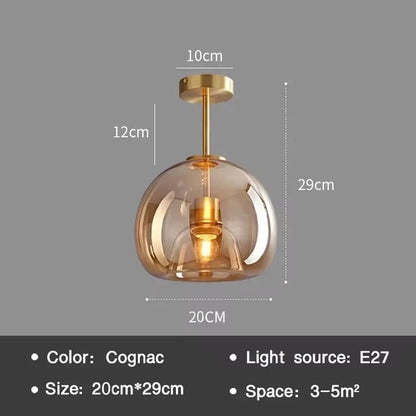 Sleek Glass LED Ceiling Light