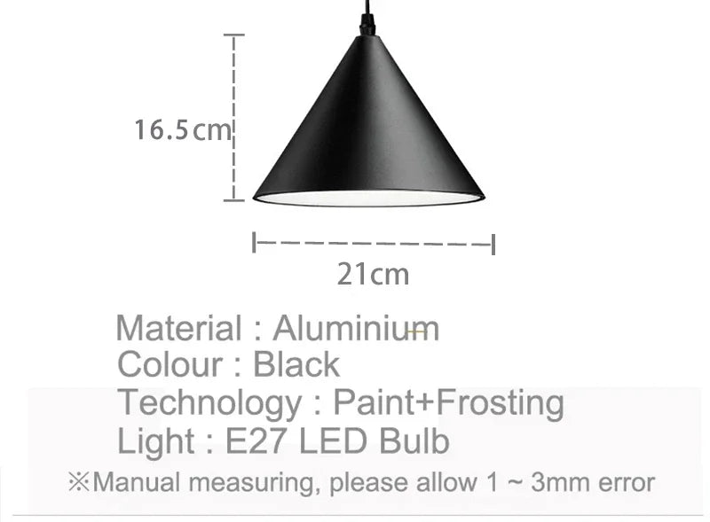 Sleek Modern Pendant Light - Black/White