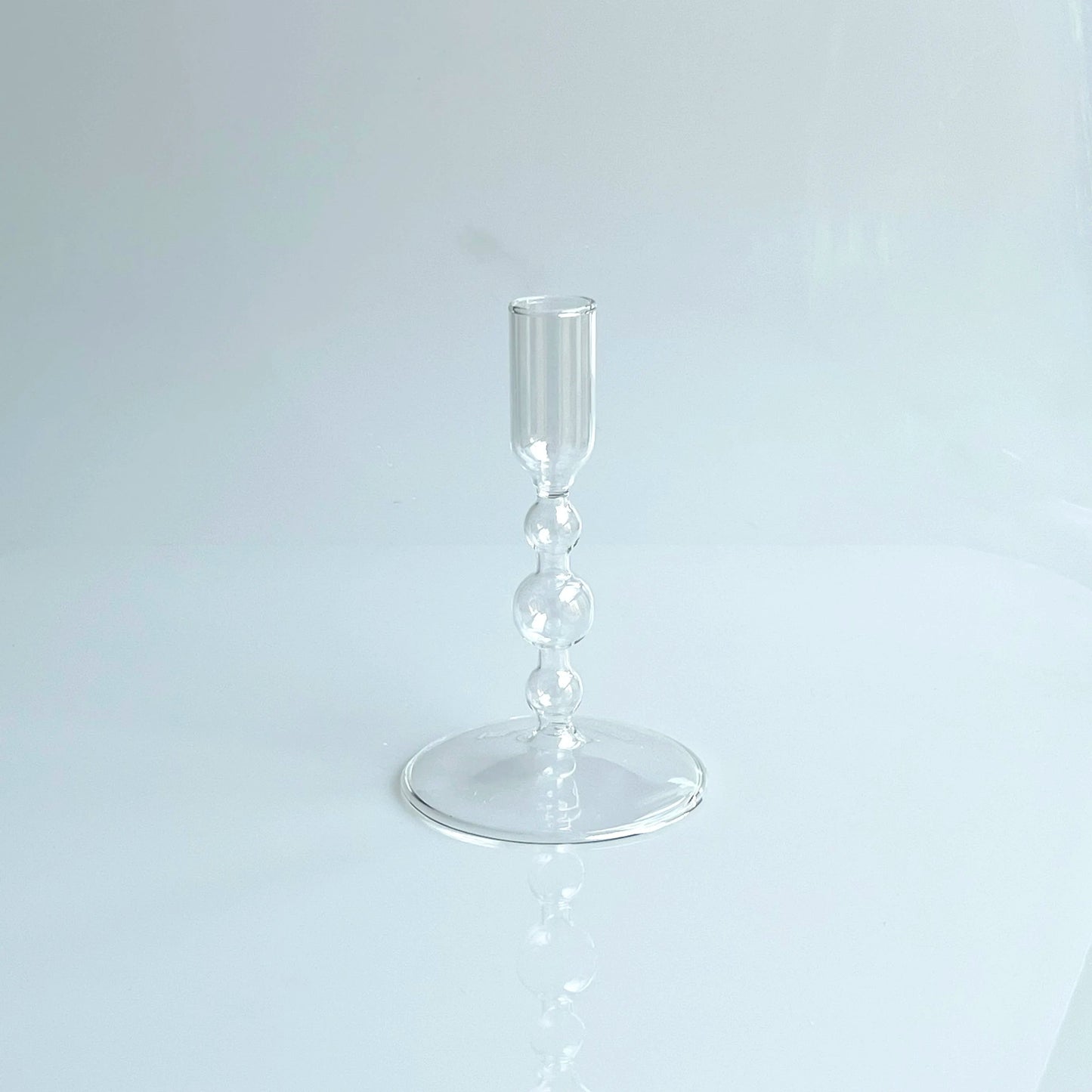 Slim Glass Candlestick Holder Set