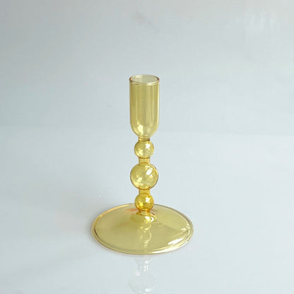 Slim Glass Candlestick Holder Set