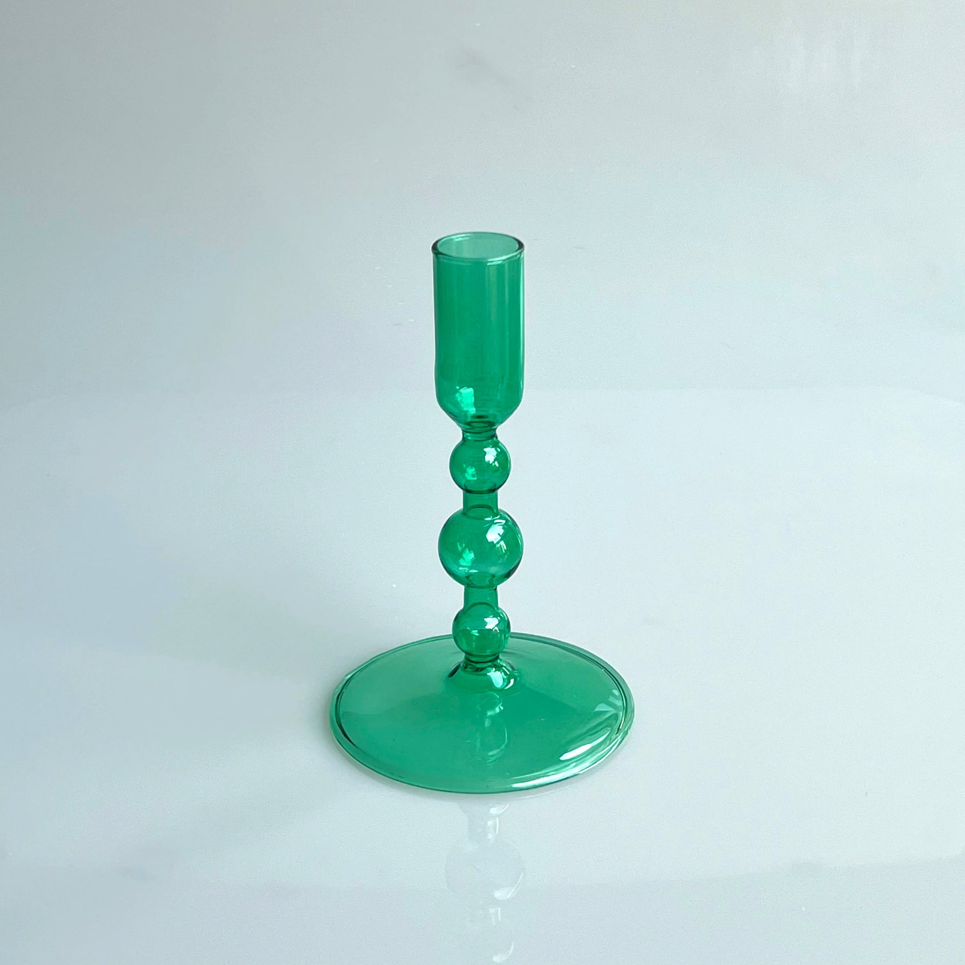 Slim Glass Candlestick Holder Set