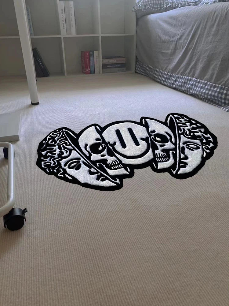 Smiling Skull Soft Area Rug