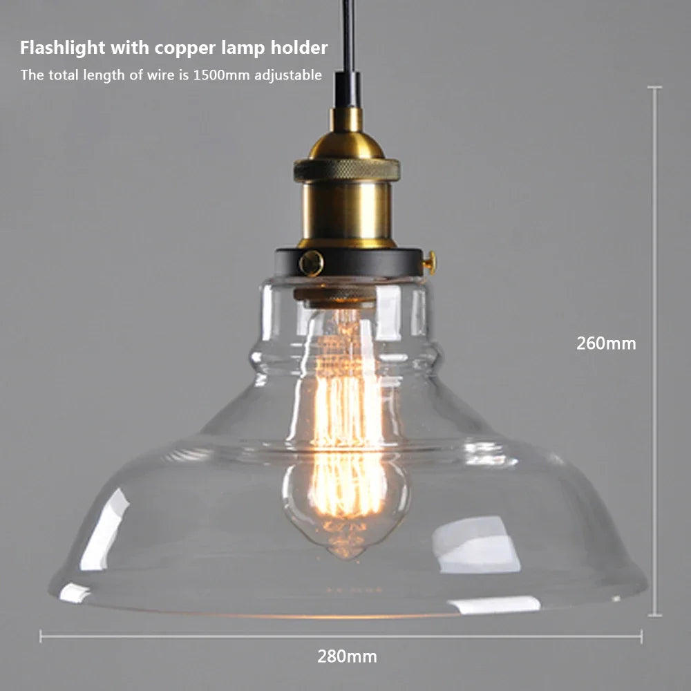 Smokey Grey Glass Pendant Light