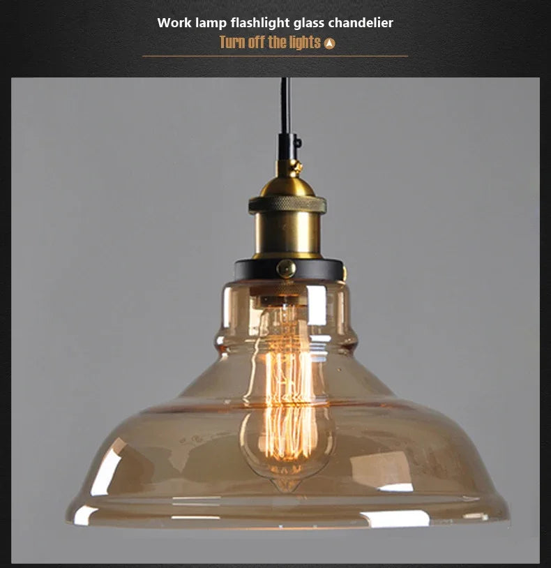 Smokey Grey Glass Pendant Light