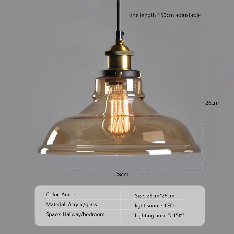 Smokey Grey Glass Pendant Light