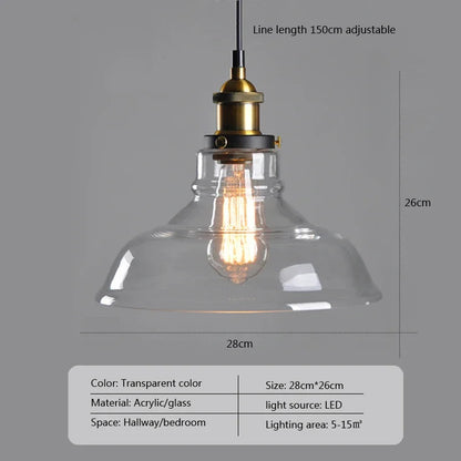 Smokey Grey Glass Pendant Light