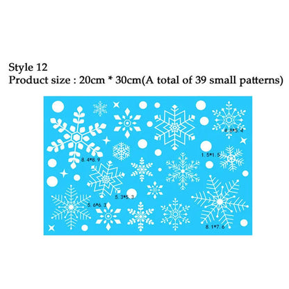 Snowflake Electrostatic Wall Stickers Set