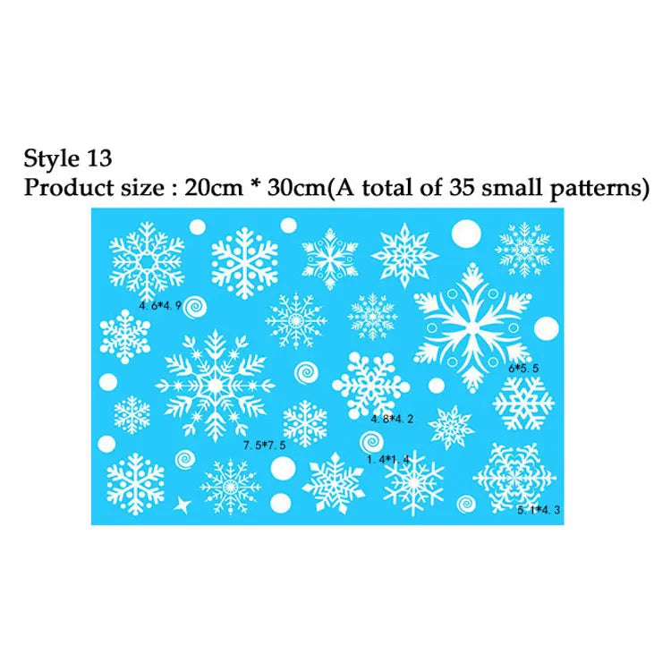 Snowflake Electrostatic Wall Stickers Set