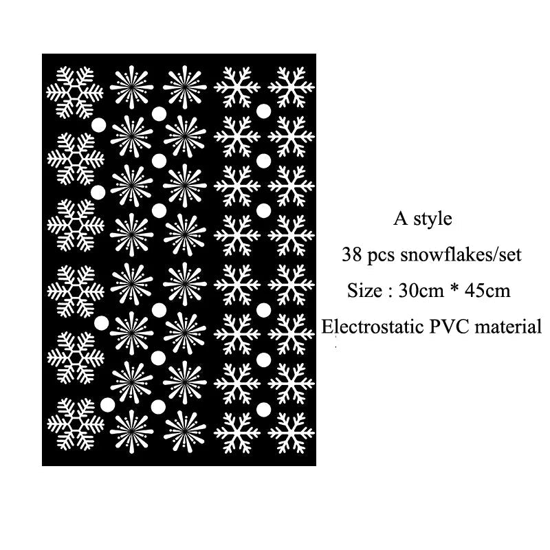 Snowflake Electrostatic Wall Stickers Set