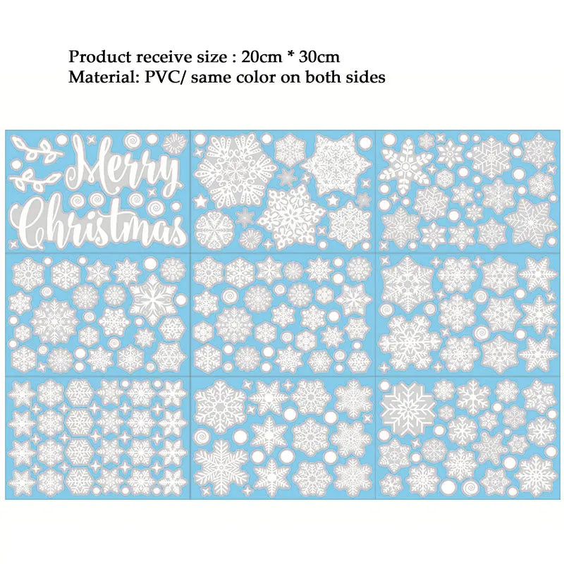 Snowflake Electrostatic Wall Stickers Set