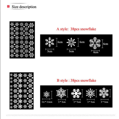 Snowflake Electrostatic Wall Stickers Set