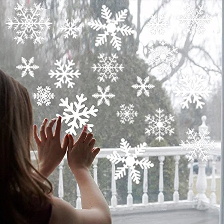 Snowflake Electrostatic Wall Stickers Set