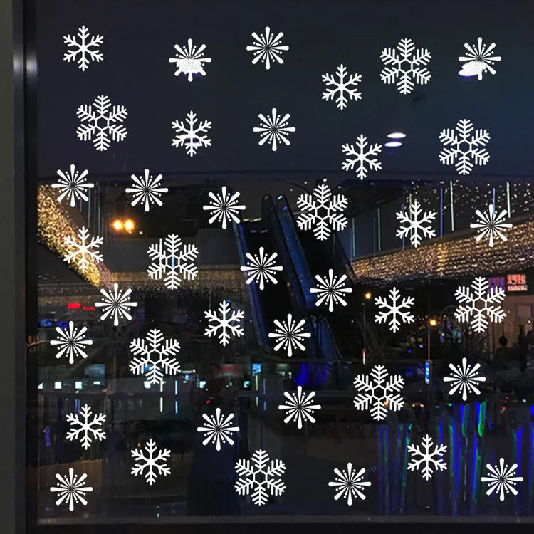 Snowflake Electrostatic Wall Stickers Set