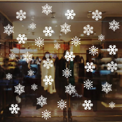 Snowflake Electrostatic Wall Stickers Set