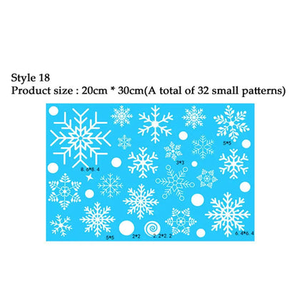 Snowflake Electrostatic Wall Stickers Set