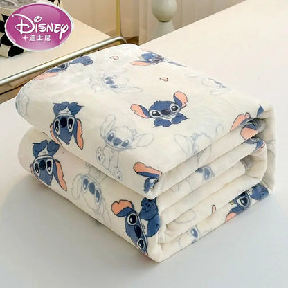 Soft Coral Fleece Cartoon Blanket