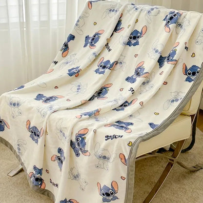 Soft Coral Fleece Cartoon Blanket