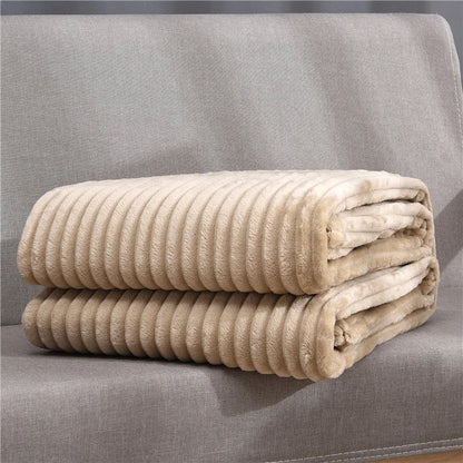 Soft Coral Fleece Winter Blanket