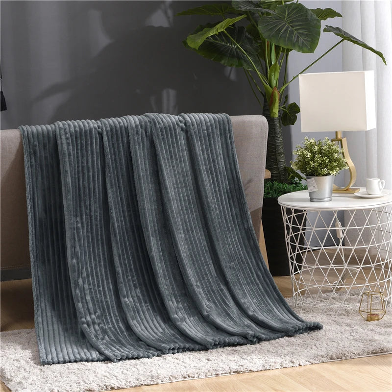 Soft Coral Fleece Winter Blanket