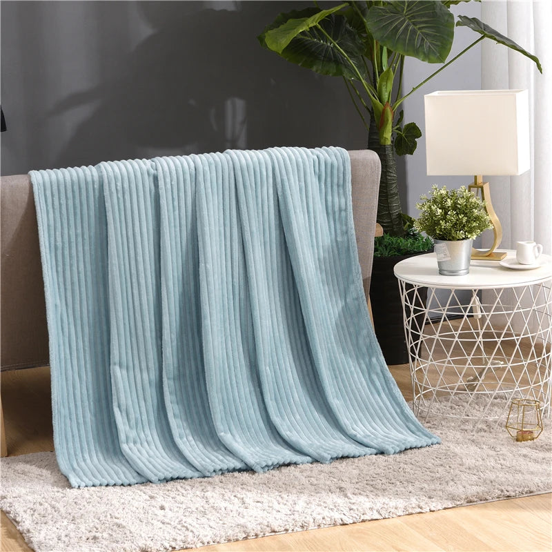 Soft Coral Fleece Winter Blanket