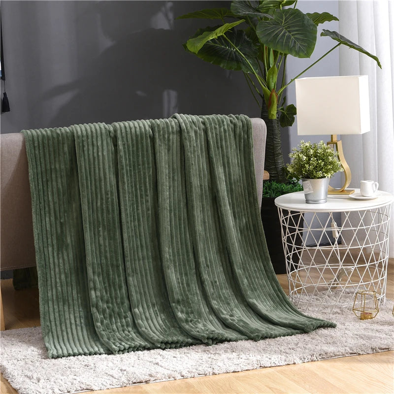 Soft Coral Fleece Winter Blanket