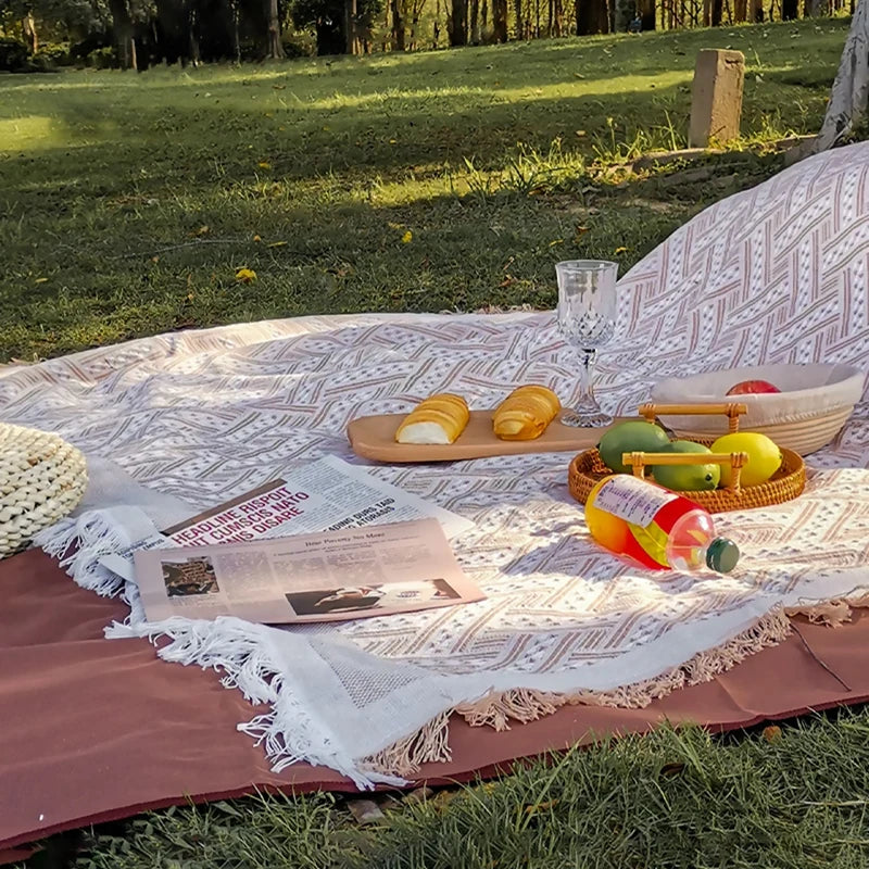 Soft Cotton Blend Picnic Blanket