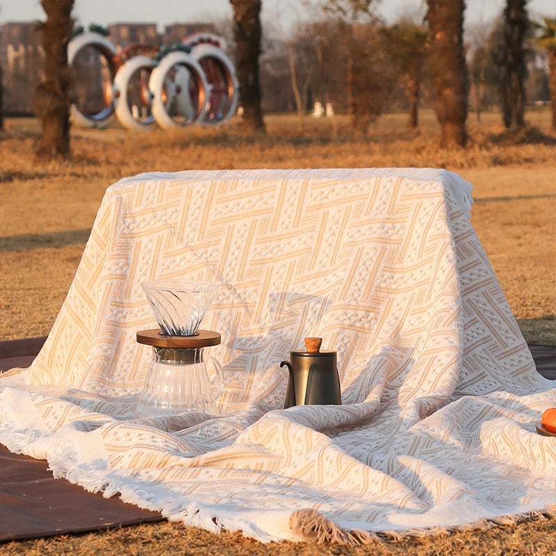 Soft Cotton Blend Picnic Blanket