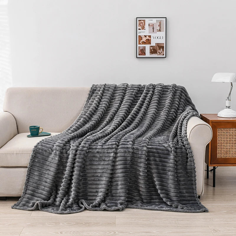 Soft Flannel Throw Blanket – Multiple Sizes