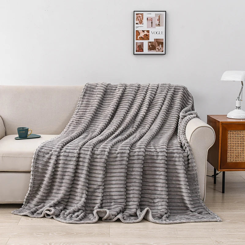 Soft Flannel Throw Blanket – Multiple Sizes