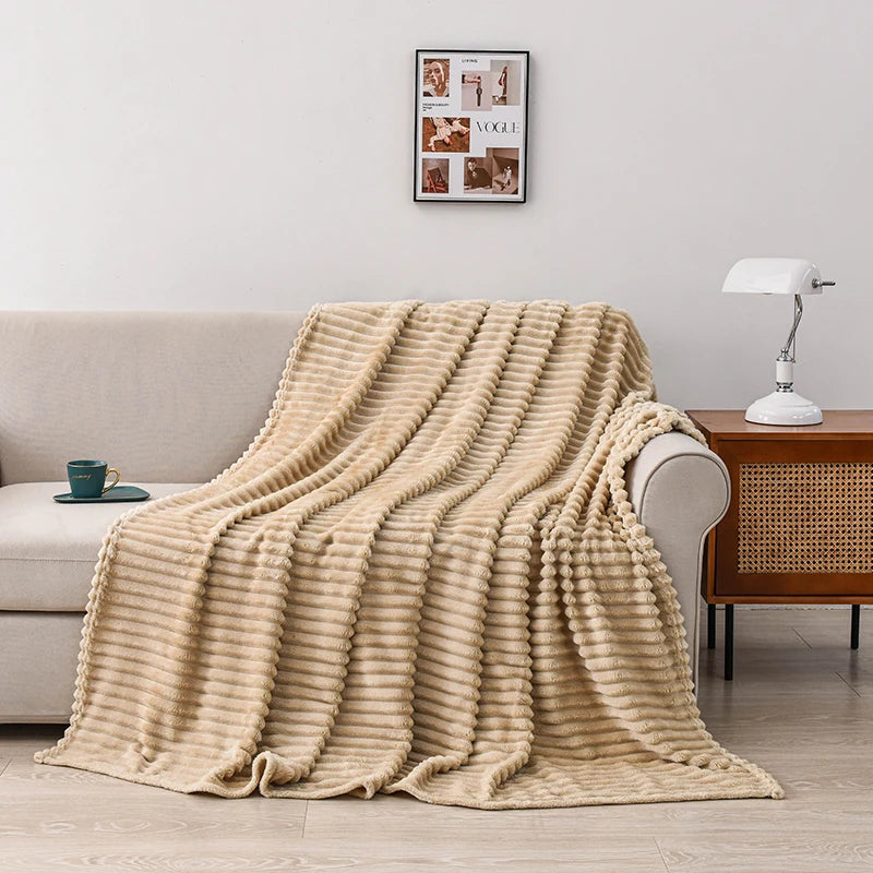 Soft Flannel Throw Blanket – Multiple Sizes