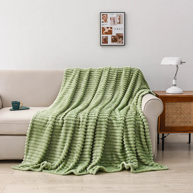 Soft Flannel Throw Blanket – Multiple Sizes