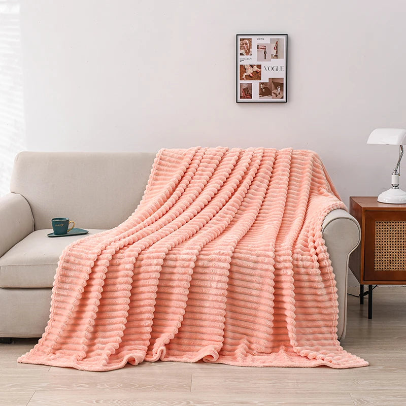 Soft Flannel Throw Blanket – Multiple Sizes